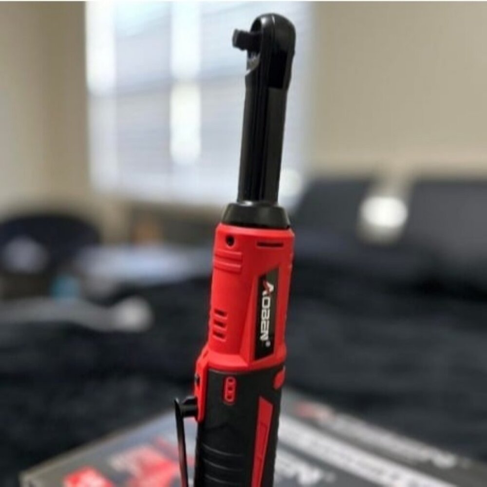 Cordless Electric Ratchet Wrench Set, 3/8" 12V Power Ratchet Tool Kit